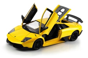 Машинка радиоуправляемая 1:18 Meizhi Lamborghini LP670-4 SV металлическая (желтый)