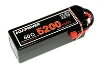 Аккумулятор AGA POWER Li-Pol 5200mAh 14.8V 4S1P 60C Hardcase 48x47x138мм T-Plug