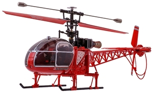 Вертолёт 4-к большой на радиоуправлении WL Toys V915 Lama (красный)