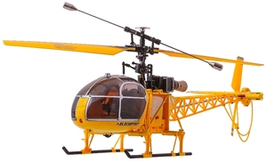 Вертолёт 4-к большой на радиоуправлении WL Toys V915 Lama (желтый)