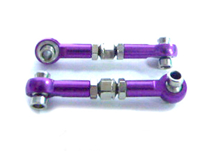 Тяги рулевы /подвески алюминиевые фиолетовые для машинки на радиоуправлении HI5101, HI4123 (102017 запчасти Himoto)