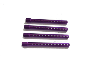 Стойки кузова алюминиевые фиолетовые для машинки на радиоуправлении HI5101, HI4123 (102037 запчасти Himoto)
