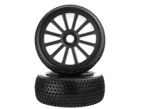1:8 Black Rim & Tire Complete For Buggy (821001B+821002) 2P