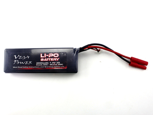 Li-Po Battery (7.4V 2000mAh 2S 25C) w/Banana Plug