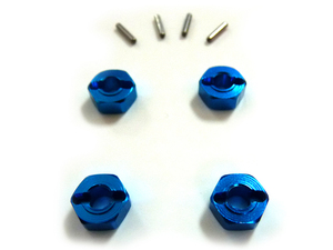 Колесо из голубого аллюминия шестигранное 4 шт. (282042 запчасти для радиоуправляемых моделей Himoto)