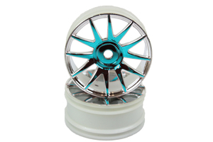 Blue Chrome Wheel Rims 2P