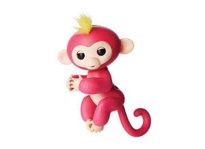 Ручна мавпочка на бат. Happy Monkey інтерактивна (рожевий)
