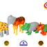 Пазл 3D детский магнитные животные POPULAR Playthings Mix or Match (тигр, крокодил, слон, жираф) - фото 1