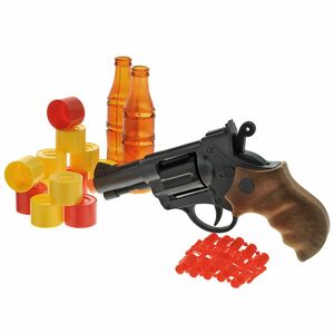 Іграшковий пістолет на кульках Edison Giocattoli Supertarget 19см 6-зарядний з мішенями (480/21)