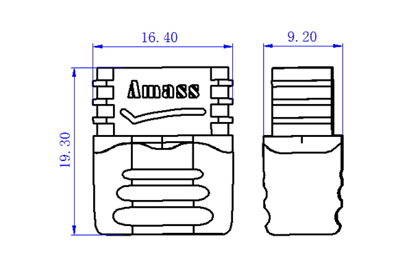 Конектори AMASS T Plug Female, 50 штук, для літієвих акумуляторів