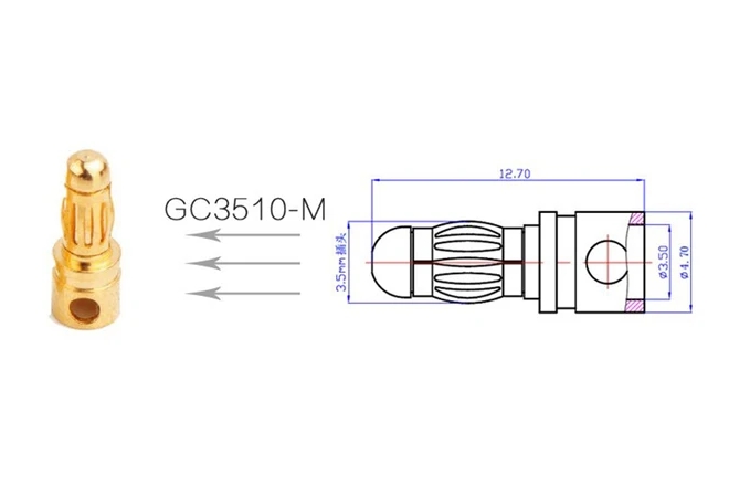 Конектори AMASS GC3510 3.5MM Male