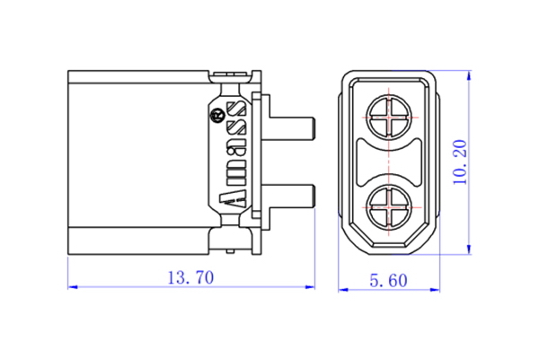 Конектори AMASS XT30U Male 500 шт
