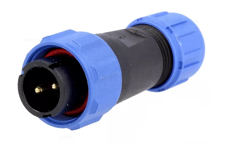 Водонепроникний конектор WEIPU SP1310/P2, 2pin, вилка, IP68