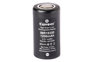 Аккумулятор Li-Ion 18350 Keeppower 1200мАч 10А