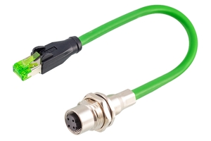 Коннектор M12 CAZN CM07-M12-F-S4D/RJ45-0.5M