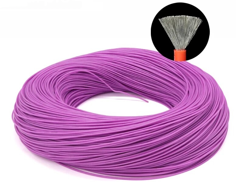 Провід силіконовий QJ 30 AWG фіолетовий 1 метр